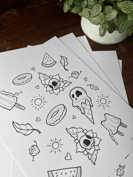 Estival – 8 coloriages à télécharger (PDF imprimable)