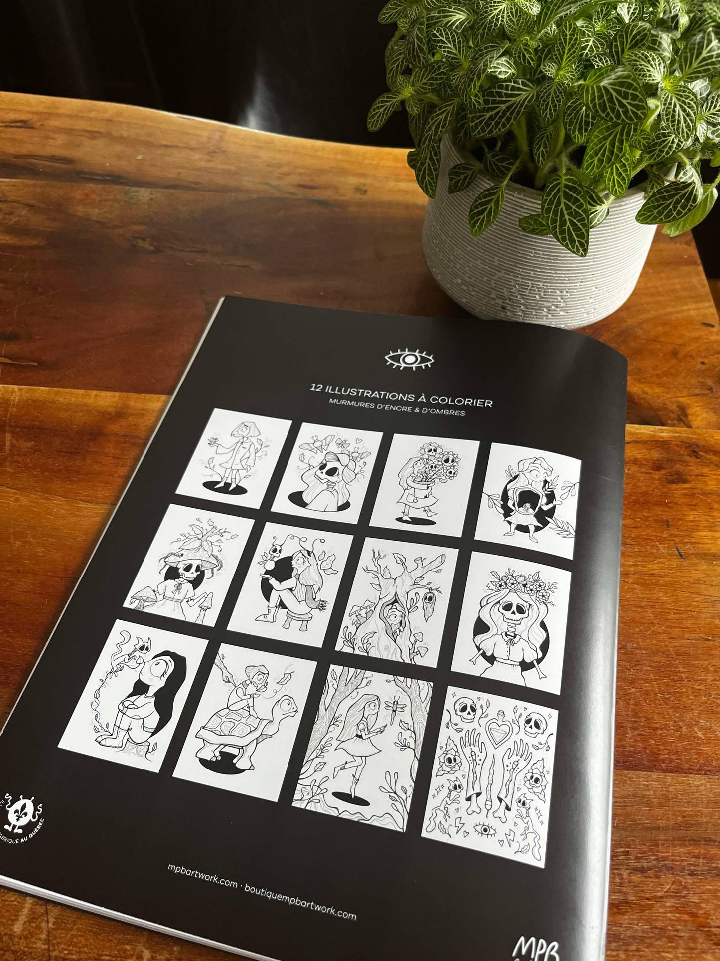 Livre à colorier :: Murmures d'encre & d'ombres