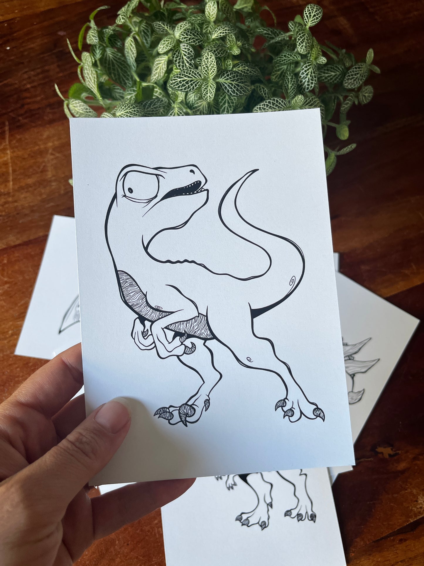 Affichettes à colorier :: Les dinosaures (5x7)