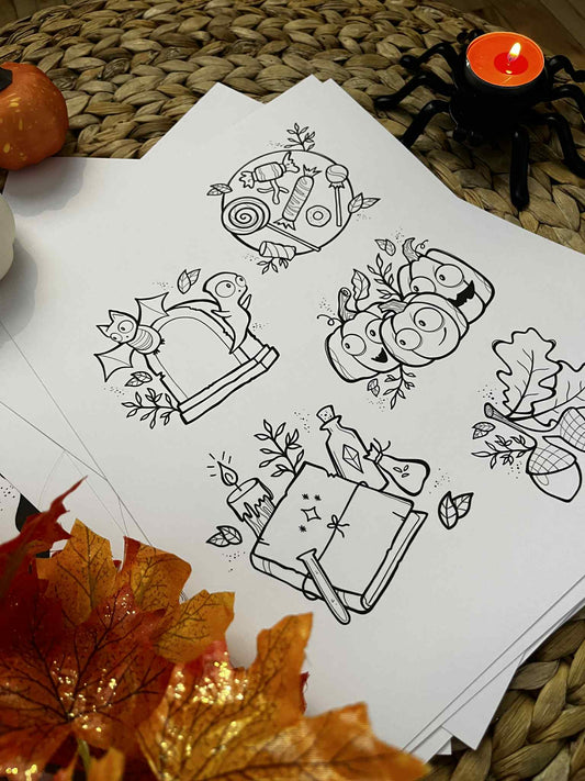 Halloween 2025 – 8 coloriages à télécharger (PDF imprimable)