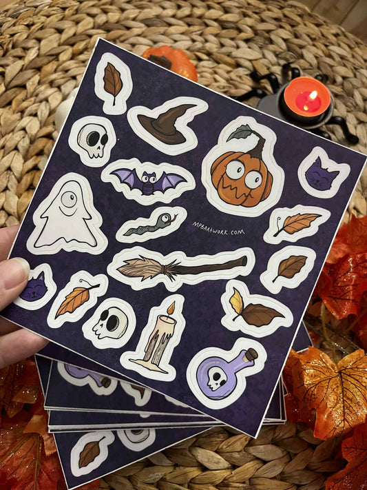 HALLOWEEN - Feuille d'autocollants